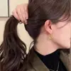 Pendientes de Aro Estilo TikTok Lujo Ligero Pendientes Adelgazantes para Cara Redonda Pendientes Simples Versátiles Nuevo Estilo 2024 Chapado en Oro de Cobre