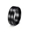 Anillo de Sello Masculino Transfronterizo Europeo y Americano Juego de Cuatro Piezas Juego de Joyería Negra Anillos de Pareja de Amazon Factory Wholesale