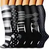 Calcetines de compresión transfronterizos para mujer, calcetines largos deportivos, calcetines para la pierna de fitness, calcetines de compresión para pantorrilla estilo europeo y americano, productos transfronterizos de venta caliente