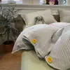 Conjunto de Quatro Peças de Algodão Puro Estilo Ins Sem Marca Classe A Modelo Novo 2026 Jogo de Cama Completo: Capa de Edredom, Lençol de Cima, Lençol com Elástico Conjunto de Três Peças para Dormitório Estudantil