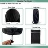 Capa de poeira para ventilador elétrico doméstico industrial, tecido Oxford 210D, à prova de poeira, proteção solar, à prova d'água e durável, capa para soprador de 24 polegadas