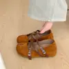 Zapatos Planos Mary Jane de Otoño 2026, Estilo Francés Nuevo, con Tira Cruzada, Punta de Cerdo y Punta Dividida, Retro, que Aumentan la Altura, Poco Profundos