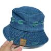 Chapéu de Pescador de Denim Rasgado e Lavado do Designer de Nicho para Crianças Primavera e Verão Casual All-match Face Mostrado Pequeno Chapéu de Bacia de Guarda-sol