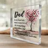 Regalo para el Día del Padre Adornos Acrílicos en Forma de Corazón Regalos Conmemorativos Creativos para Papá Venta Caliente Transfronteriza Mesa Acrílica