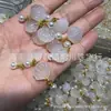 Accesorios de Ágata Blanco Natural, Adornos Incrustados Chapados en Oro, Accesorios de Colgante Pequeño para Bolsa de la Suerte, Venta al por Mayor de Fábrica
