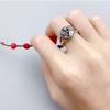 Novo Anel Vintage de Liga Esmaltada Cloisonné para Mulheres Azul Queimado Artesanal Peixe Flor de Lótus Carpa Anel de Dedo Anel de Dedo com Boca Viva