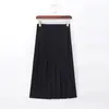 Entrega de texto cifrado uniforme jk conjunto completo de tres negro escolar para el sentido del estilo académico falda jk genuina original vestido de marinero falda plisada