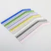 Fabricantes de pajitas de vidrio al por mayor color transparente resistente a altas temperaturas borosilicato codo bebida té con leche pajita no desechable