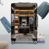Mala retrô masculina de grande capacidade com rodinhas, estojo de viagem universal feminino de 28 polegadas, resistente, espessado, com senha, estojo de couro