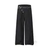 Pantalones vaqueros Forn3 Estilo callejero americano Diseño de nicho Marca de moda Vaqueros de pierna recta holgada de mezclilla cruda para hombre N2079