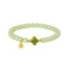 Pulsera de Trébol de Cuatro Hojas de la Suerte para Mujer Nueva en Instagram Diseño de Nicho de Lujo Ligero Pulsera de Imitación de Jade Hetian para Mujer