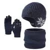 Protección Auditiva Sombrero de Punto Rpet Hecho a Mano Set de 3 Piezas Sombrero de Punto Rpet con Protección Auditiva y Guantes Personalizado de Fábrica