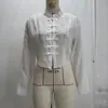 Top Corto Ligeramente Transparente con Cuello Alto Abotonado Estilo Europeo y Americano Transfronterizo Moda Nueva 2026 Elegante Nuevo Estilo Chino 1415241