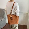 Bolso de ante vintage para debajo del brazo para mujer, nuevo bolso de mano versátil de moda de otoño, bolso tote, bolso de hombro de gran capacidad