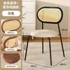 Silla de Comedor de Mimbre Sintético, Silla de Tocador con Respaldo, Silla para Restaurante y Casa de Huéspedes con Respaldo, Suministro Directo de Fábrica, Silla de Ocio Vintage, Silla de Mimbre Sintético