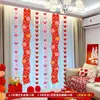 Decorações Longas de Origami Penduradas para Casamento, Quartos de Homens e Mulheres, Decorações de Quarto de Noivado, Cortinas de Sala de Estar, Conjuntos de Arranjos de Flores