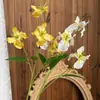 Flores Artificiales para Bodas Nuevas, Arreglo Floral de Iris de 4 Cabezas, Decoración de Ventana para el Hogar, Flores Falsas Suaves para Decoración de Hotel