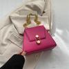 Bolso Cuadrado Pequeño Trapezoidal para Mujer Verano Color Sólido Nicho Versátil Bolso Cruzado 2023 Nueva Moda Cierre Cadena Bolso de Mujer
