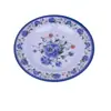 Plato de Melamina Vajilla de Melamina Plato Plano Redondo de 8 Pulgadas Plato Plano Impreso Plato con Calcomanía Plato para Frutas Plato Redondo Plato de Cena