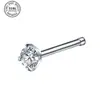 Aço Inoxidável 316 Piercing de Nariz de Diamante Stud de Nariz Barra Reta em L Stud de Nariz com Bola Reta Pequenos Brincos Brincos Invisíveis Aço Titânio Nariz