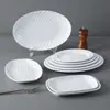 Plato Ovalado para Dumplings al Vapor Imitación Porcelana de Melamina, Plato Específico para Salteados de Restaurante, Plato Lateral para Fondue Comercial, Plato para Albóndigas
