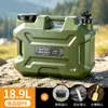 Balde de agua de plástico PE de grado alimenticio de 18.9L con grifo para uso en exteriores, contenedor de agua potable para coche, 5 galones