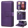 Adecuado para Teléfono Móvil 4A Funda de Cuero Moto Edge70 Color Puro Patrón de Cuero Cartera Multifuncional para 10 Tarjetas Funda Protectora