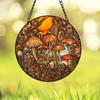 Hermosos adornos redondos de mariposa de 15 cm para ventanas de casa, de material acrílico, para árbol de Navidad, decoraciones colgantes para el hogar.