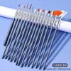 Set de 15 plumas para nail art + 5 plumas de dotting acrílicas, plumas de dotting con glitter, plumas de pintura, plumas para dibujar líneas y pinceles de gel para pintura