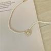 Collar retro francés estilo Chanel de camelia negra con gota de aceite y perlas para mujer, combinable con todo, sentido de alta calidad, nicho, accesorios de lujo ligero