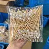 Pérolas Coloridas 100 Peças/Pacote Palitos Descartáveis para Frutas Palitos de Bambu Pérola Branca Garfos de Frutas Inserções Criativas Artísticas para Frutas Atacado