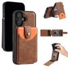 Adecuado para funda de teléfono iPhone 16, Funda antigolpes con tarjetero magnético desmontable Samsung S25, Funda de cuero con soporte y ranura para tarjetas A36