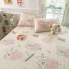 Conjunto de Três Peças Verão Classe A para Mães e Bebês, Mat de Seda Gelada de Látex, Lençol de Cama, Dormitório, Solteiro, Mat para Ar Condicionado, Lavável