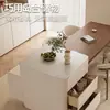 Nueva Mesa de Isla Pieza Única Color Nogal Antiguo Suspendida Retráctil Hogareña Caída Media Apartamento Grande y Pequeño