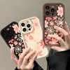 Estación Nórdica Más Vendido Hermoso Estuche Rosa Floral Mate para Teléfono para Apple 18Pm, iPhone 17 Estuche Suave de Silicona