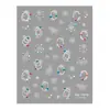 Redanco5D Relieve Ins Popular Pegatinas para Uñas Oro y Plata Rotos Copo de Nieve Navideño Pegatinas Estéreo para Uñas He1570