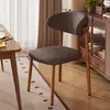 Silla de comedor minimalista nórdica, hogar de lujo ligero, silla de comedor moderna con respaldo para hotel, silla con respaldo casual para restaurante, silla popular en línea.