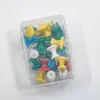 Pinos de Posicionamento para Unhas em Formato de 'I' Plástico Colorido Transparente Multiespecificação Transfronteiriços Tachinhas para Jardim de Infância Alfinetes para Mural de Cortiça Embalados em Caixa