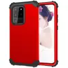 Aplicável à capa protetora de celular Samsung S20 de três peças em PC e silicone, capa traseira S20 Ultra, capa protetora à prova de choque e resistente a quedas
