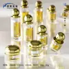 Material de Embalaje para Botella de Vidrio Cosmético Botella dosificadora de Loción de 100 ml 120 ml Botella de Vidrio Esférica Botella de 50 g para Crema Facial