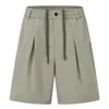 Pantalones de Trabajo Rectos de Pierna Ancha Casuales Funcionales Nanxia Tendencia Japonesa Sueltos Casuales Shorts de Color Sólido Nuevo Estilo de Verano