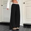 Pantalones Casuales de Moda Retro Nuevos Otoño e Invierno 2025 para Mujer Verano Nuevos Pantalones de Pierna Ancha Sueltos con Caída