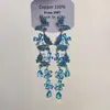 Brincos de Tarraxa Exagerados e Modernos com Strass Prata Brilhante em Forma de Laço, Coração e Gota D'água com Franja - Acessórios de Brinco Versáteis para Mulheres