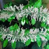 Guirnalda de decoración navideña con hojas curvas, espumillón, cintas y tiras decorativas para decoraciones de fiestas navideñas y adornos colgantes