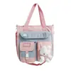 26 mochilas escolares modelo nuevo, con bloques de color, estilo coreano, estilo ins, bolso cruzado y de hombro lindo para niña, mochila escolar para estudiante fresca y de gran capacidad