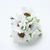Girassóis Artificiais de Tecido, Crisântemos de Tecido com Hastes, Margaridas Pequenas, Guirlandas de Caixa de Doces, Acessórios de Decoração Artesanal DIY Atacado