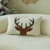 Capas de almofada de Natal transfronteiriças, sem enchimento, para sofás, com estampas de renas e flocos de neve, disponíveis para atacado na Amazon, adequadas para decoração de sala de estar
