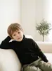 Nuevo suéter de lana para niños otoño e invierno 2026, suéter de punto de cuello alto estilo coreano, unisex, suéter cálido de capa base
