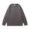 Camiseta con acabado suave y mate, de manga larga, adecuada como capa base, ni muy holgada ni muy ajustada, estilo minimalista de alta gama, unisex, se puede usar como capa exterior o capa base