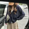 Chamarra sudadera con capucha para mujer color café, nuevo estilo otoño 2026, corte holgado, estiliza, top relajado y casual de manga larga